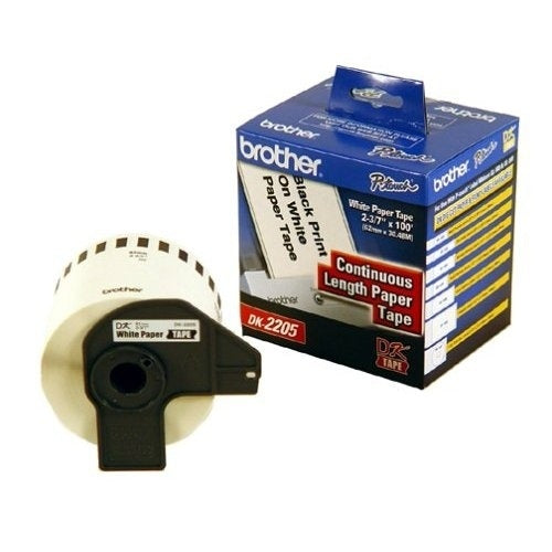 Cinta Brother DK2205 | Negro Sobre Blanco, 62MM x 30.4M