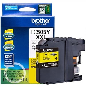 Cartucho de Tinta Brother LC505Y | Amarillo, Rendimiento de 1300 Páginas