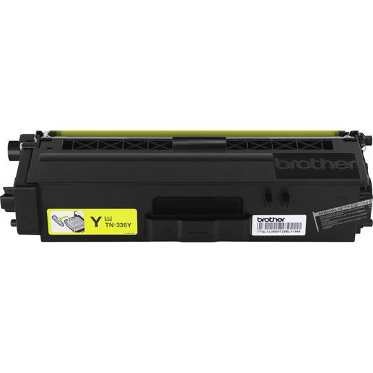 Toner Brother TN336Y | Alto Rendimiento 3500 Páginas, Color Amarillo