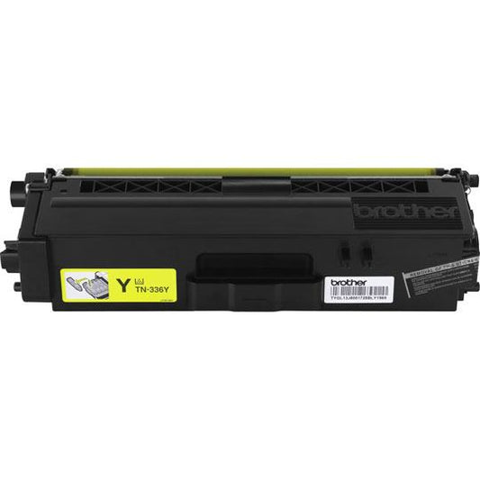 Toner Brother TN336Y | Alto Rendimiento 3500 Páginas, Color Amarillo