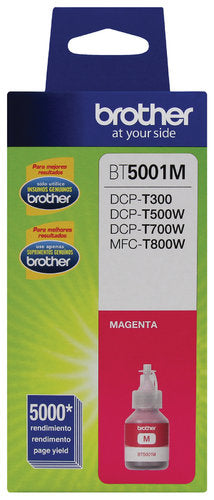 Botella de Tinta Brother BT5001M | Rendimiento 5000 Páginas, Color Magenta