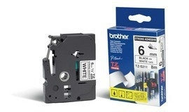 Cinta Negro Sobre Blanco 6MM X 8m Adhesivo Industrial