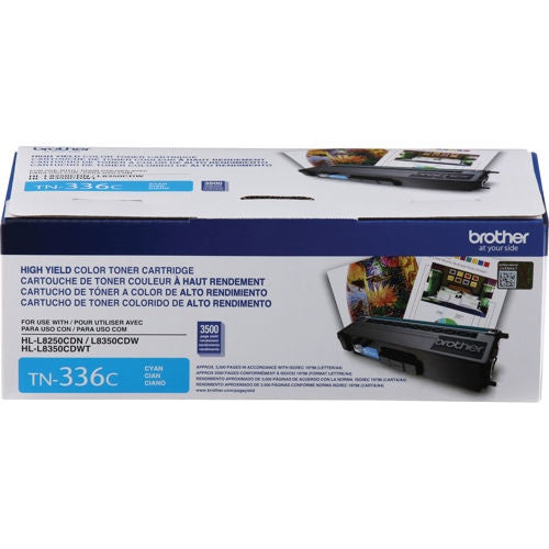 Toner Brother TN336C | Cian, Alto Rendimiento 3500 Páginas