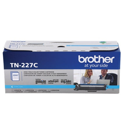 Toner Brother TN227C | Rendimiento 2300 Páginas, Color Cian