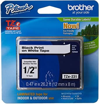 Cinta para Etiquetas Brother TZEN201 | 3.30MM Ancho, Resistente a la Temperatura