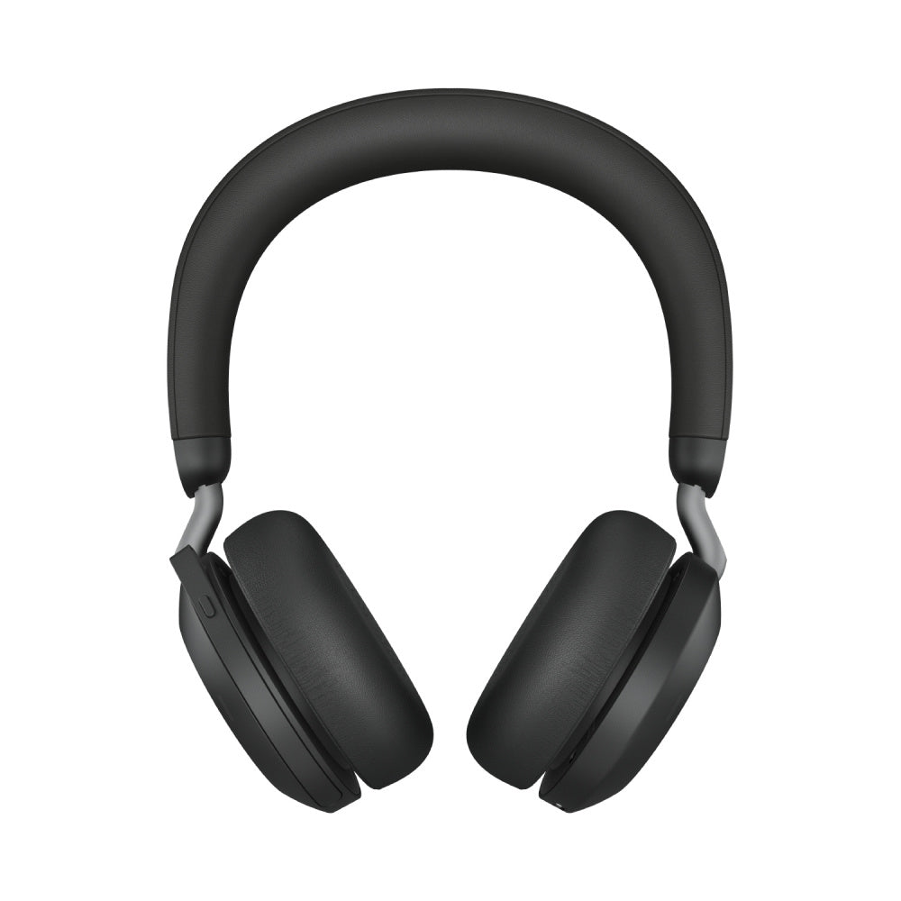 Jabra Evolve2 75 Link380c Ms Stereo Stand Black.  Auriculares Inalámbricos, Certificados con Microsoft Teams. USB-C Bluetooth. Incluye Soporte de Carga.