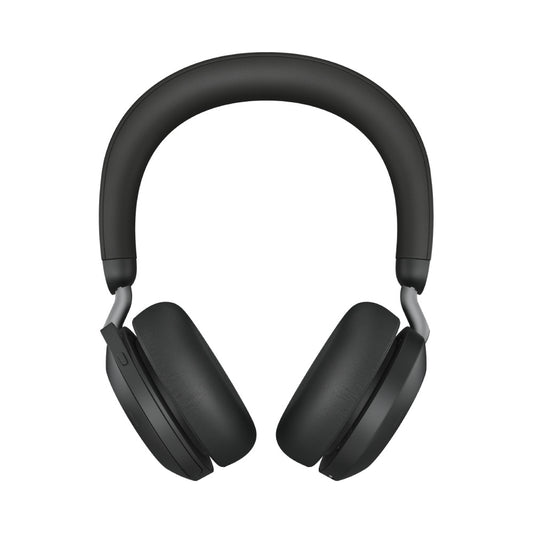 Jabra Evolve2 75 Link380c Ms Stereo Stand Black.  Auriculares Inalámbricos, Certificados con Microsoft Teams. USB-C Bluetooth. Incluye Soporte de Carga.