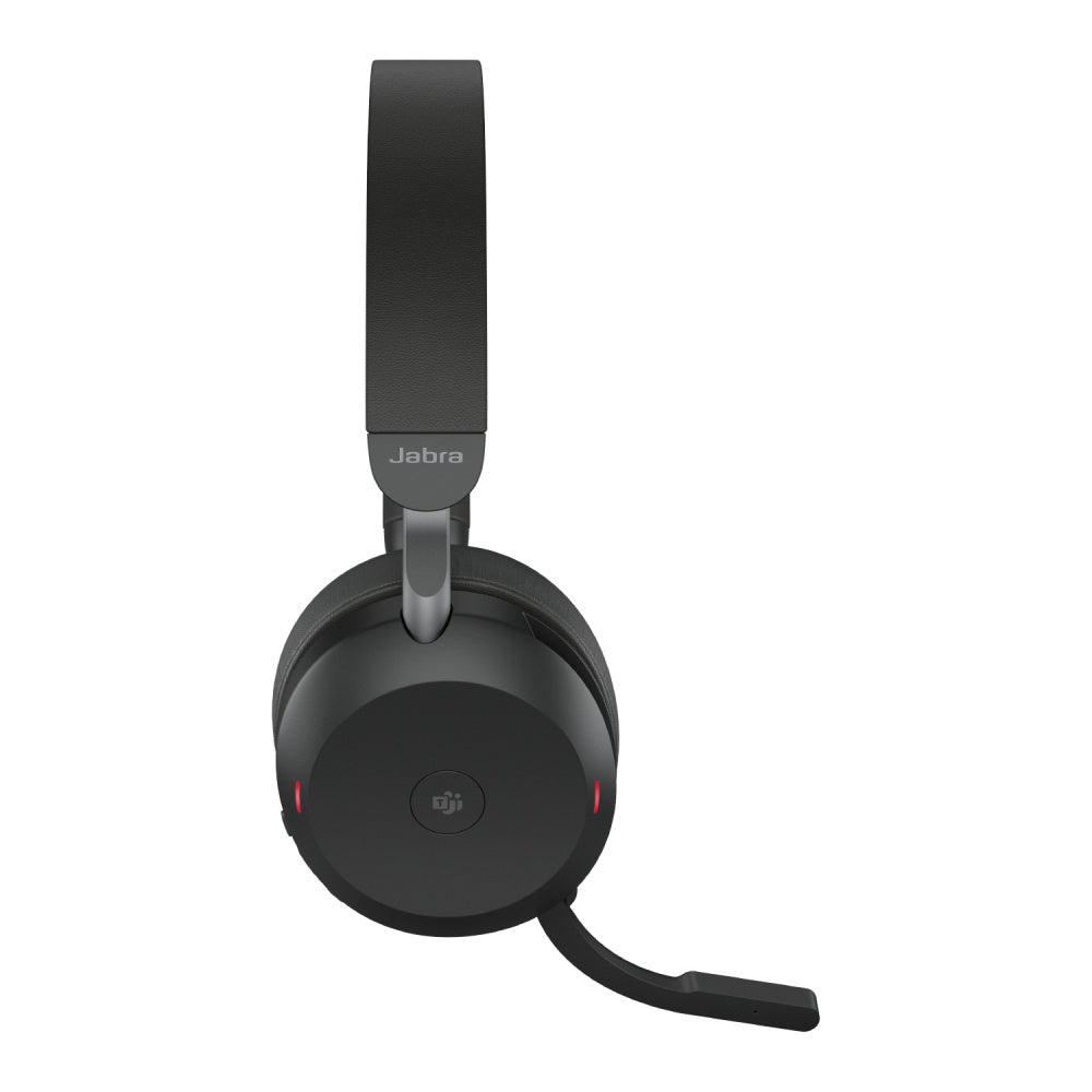 Jabra Evolve2 75 Link380c Ms Stereo Stand Black.  Auriculares Inalámbricos, Certificados con Microsoft Teams. USB-C Bluetooth. Incluye Soporte de Carga.