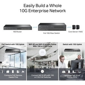Router TP-Link ER8411 | 8 Puertos WAN, Ethernet de 10 Gigabits, Montable en Bastidor