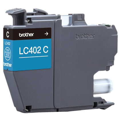 Cartucho de Tinta Brother LC402CS | Cian, Rendimiento de 550 Páginas