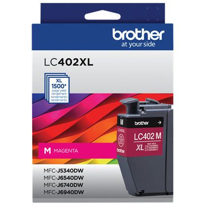 Cartucho de Tinta Brother LC402XLMS | Rendimiento 1500 Páginas, Color Magenta