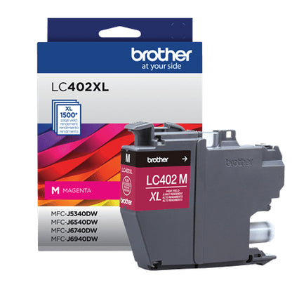 Cartucho de Tinta Brother LC402XLMS | Rendimiento 1500 Páginas, Color Magenta