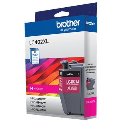 Cartucho de Tinta Brother LC402XLMS | Rendimiento 1500 Páginas, Color Magenta