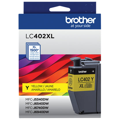 Cartucho de Tinta Brother LC402XLYS | Rendimiento de 1500 Páginas, Color Amarillo