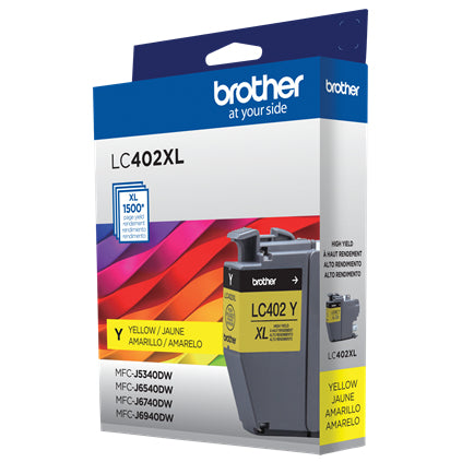 Cartucho de Tinta Brother LC402XLYS | Rendimiento de 1500 Páginas, Color Amarillo