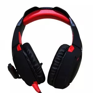 Diadema Gaming Qian YDW-33402 | USB, Color Negro con Rojo
