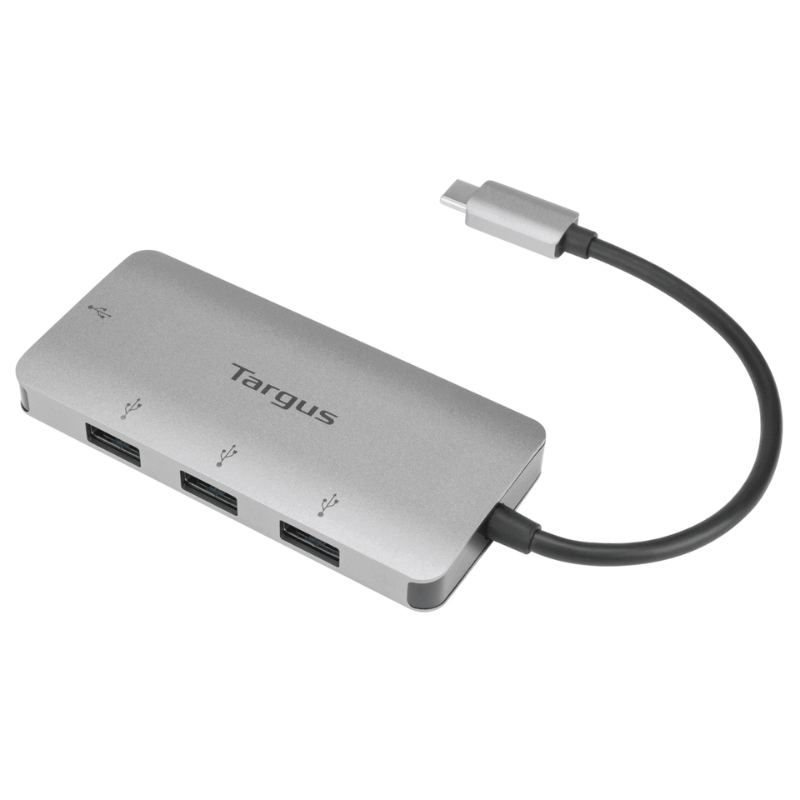 Targus Ach226bt Concentrador USB - USB 3.0 Typo C - 5gb/s - Mouse, Teclado, Disco Duro, Unidad Flash - Externo - Plata - 4 Total USB Port(s) - 4 USB 3.0 Port(s) - Pc, Mac