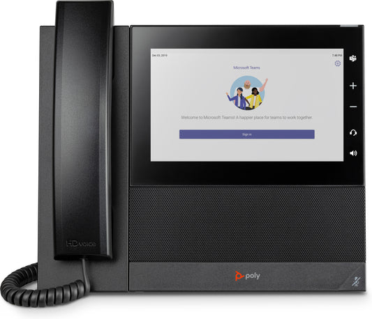 Teléfono de Negocios HP Poly CCX 600 | Compatible con Microsoft Teams, PoE Habilitado