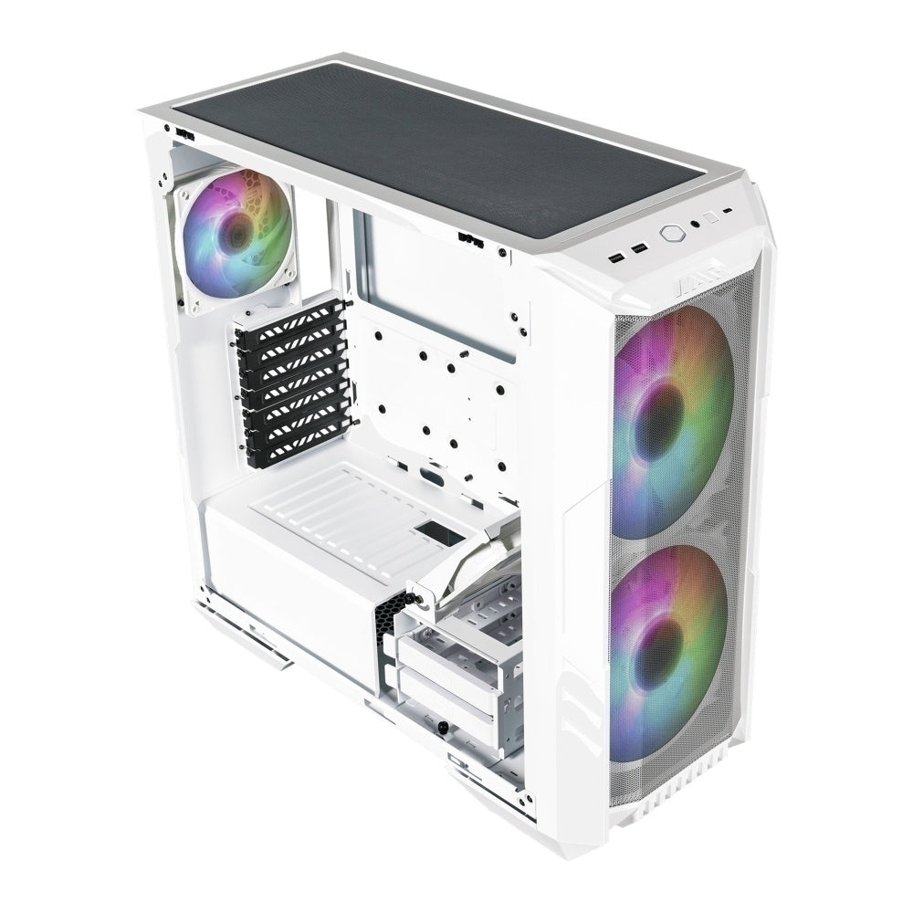 Gabinete Cooler Master Haf 500 Argb Blanco Tg Media Torre Atx