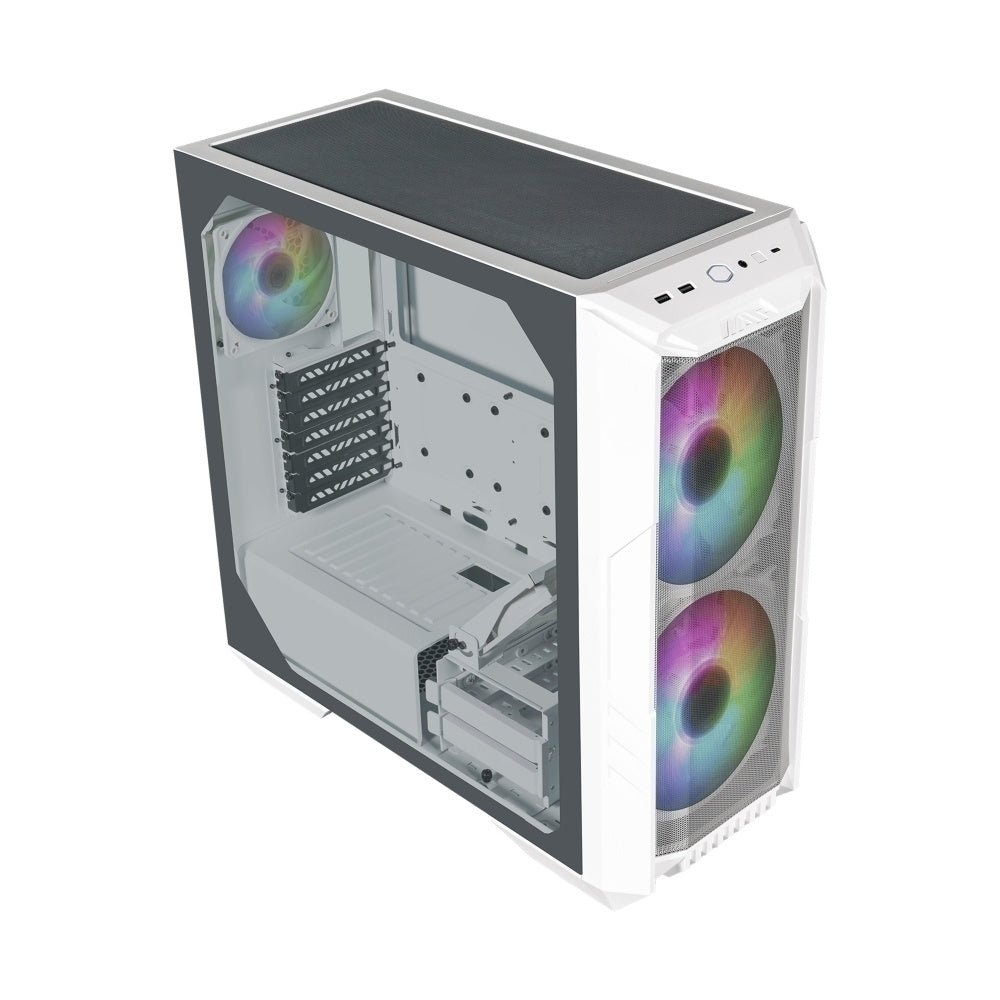 Gabinete Cooler Master Haf 500 Argb Blanco Tg Media Torre Atx