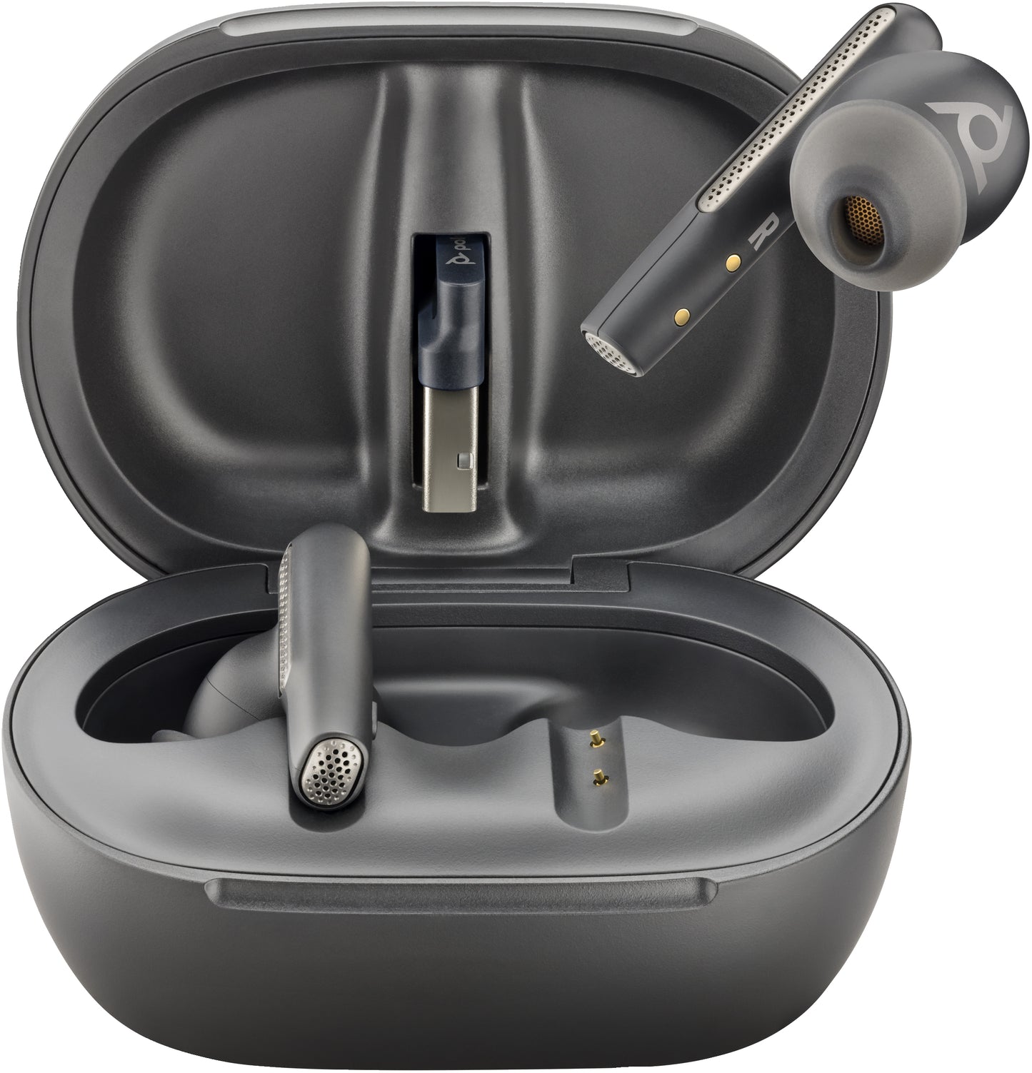 Auriculares Inalámbricos HP Poly Voyager Free 60+ | Adaptador BT700 USB-C, Estuche Táctil de Carga