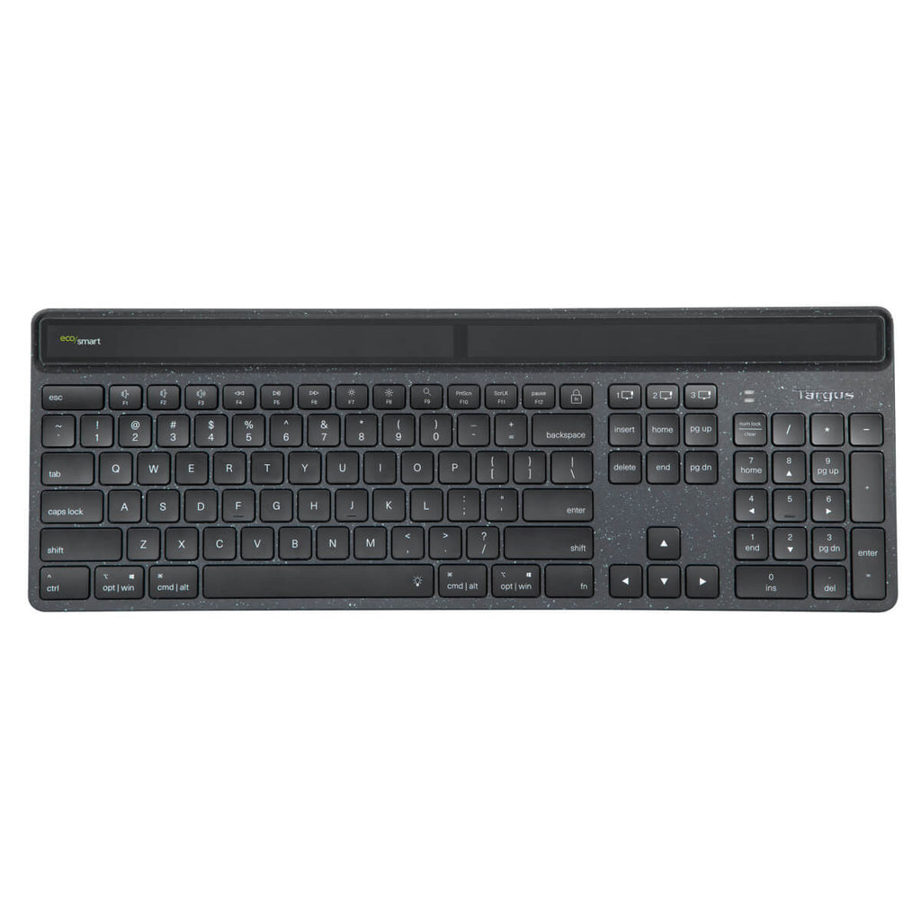 Targus Ecosmart Teclado - Inalámbrico Conectividad - USB Tipo C Interfaz - Español - Negro - Tijeras Llave de Contacto - Bluetooth - 5 - Chromeos, Windows, Macos, Ipados, Ios, Android - Portátil -