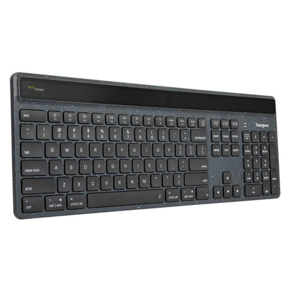 Targus Ecosmart Teclado - Inalámbrico Conectividad - USB Tipo C Interfaz - Español - Negro - Tijeras Llave de Contacto - Bluetooth - 5 - Chromeos, Windows, Macos, Ipados, Ios, Android - Portátil -