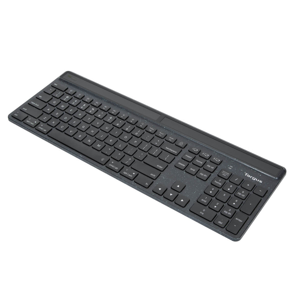 Targus Ecosmart Teclado - Inalámbrico Conectividad - USB Tipo C Interfaz - Español - Negro - Tijeras Llave de Contacto - Bluetooth - 5 - Chromeos, Windows, Macos, Ipados, Ios, Android - Portátil -
