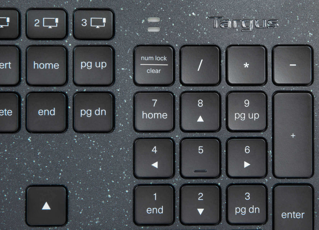 Targus Ecosmart Teclado - Inalámbrico Conectividad - USB Tipo C Interfaz - Español - Negro - Tijeras Llave de Contacto - Bluetooth - 5 - Chromeos, Windows, Macos, Ipados, Ios, Android - Portátil -