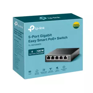 Conmutador TP-Link TL-SG105MPE | 5 Puertos Gigabit, 120W PoE