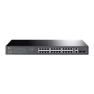 TP-LINK Easysmart TL-SG1428PE 28 Puertos Gestionable Conmutador Ethernet - 2 Capa Compatible - Modular - 2 Ranuras Sfp - 27w Power Consumption - 250w Rendimiento Poe - Fibra Óptica, Par Trenzado -
