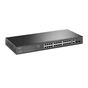 TP-LINK Easysmart TL-SG1428PE 28 Puertos Gestionable Conmutador Ethernet - 2 Capa Compatible - Modular - 2 Ranuras Sfp - 27w Power Consumption - 250w Rendimiento Poe - Fibra Óptica, Par Trenzado -