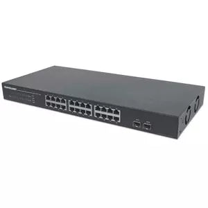 Switch Intellinet 561044 | 24 Puertos Gigabit Ethernet, 2 Puertos SFP, Montaje en Rack 19