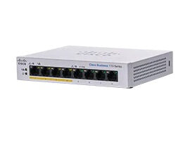 Cisco Switch Cbs110, No Administrable, 8 Puertos Gigabit Ethernet, Solo 4 Puertos Soportan Poe con 32w Totales, de Escritorio, el Smartnet Se Adquiere Por Separado