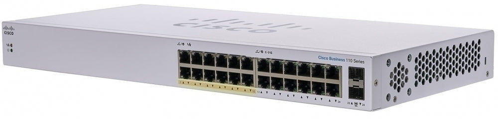 Switch Cisco CBS110-24PP-NA | 24 Puertos Gigabit Ethernet, 12 Puertos PoE 100W
