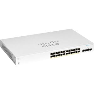 Cisco Switch Cbs220 Administrable Smart Capa 2, 24 Puertos Gigabit Ethernet, Poe+ con 195w Totales, 4 Puertos Sfp (4x1g), el Smartnet Se Adquiere Por Separado