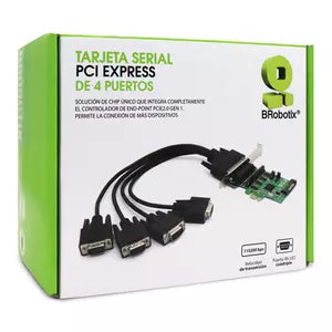 Tarjeta Serial BRobotix 651916 | 4 Puertos, Conexión PCIe
