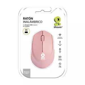 Mouse Inalambrico BRobotix 6000793 | Color Rosa, Batería de Larga Duración