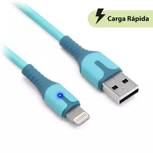 Cable USB V3.0 BRobotix 6001370 | Lightning, 1mt, Azul