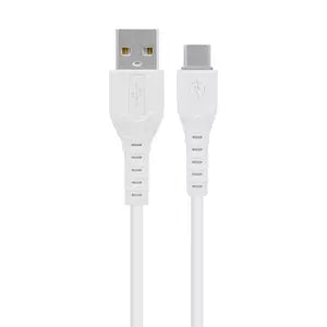 Cable USB BRobotix V3.0 A-Tipo C 1m | Fast Charge, Blanco
