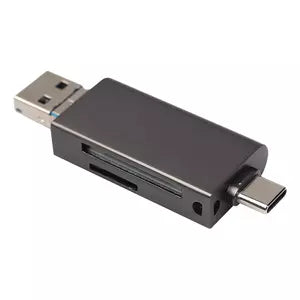 Lector USB BRobotix 6006085 | Tipo C, Compatible con MicroSD