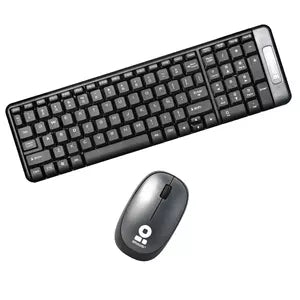 Teclado y Mouse Inalámbrico BRobotix 6000625 | Multimedia, Color Gris