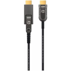 Cable HDMI Fibra Optica M-M 4k@60hz 20.0m - 18gbit/s - Admite Hasta3840 X 2160 - Oro Contacto Chapado - Plenum, Cmp - 28 Awg - Negro