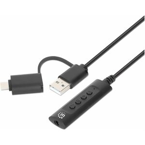 Adaptador de Auriculares Intellinet 153560 | Plástico, Cobre, Compatible con PC, Smartphone, Macbook