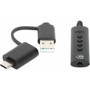 Adaptador de Auriculares Intellinet 153560 | Plástico, Cobre, Compatible con PC, Smartphone, Macbook