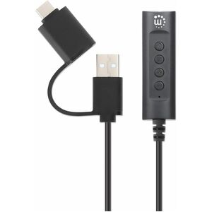 Adaptador de Auriculares Intellinet 153560 | Plástico, Cobre, Compatible con PC, Smartphone, Macbook