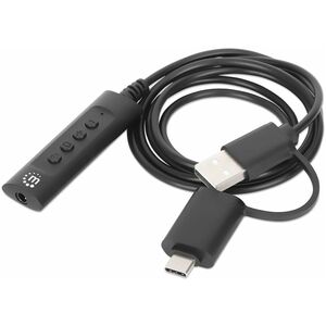 Adaptador de Auriculares Intellinet 153560 | Plástico, Cobre, Compatible con PC, Smartphone, Macbook