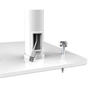 Soporte Tableta de Piso 7.9 a 11" , Antirro - 20.1CM (7.9") a 27.9CM (11") para Pantalla Plana - 1kg Capacidad de Carga - 118.9CM Altura X 3CM Ancho - Suelo - Acero, Plástico - Blanco - para Tableta,