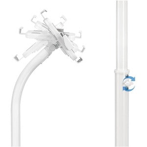 Soporte Tableta de Piso 7.9 a 11" , Antirro - 20.1CM (7.9") a 27.9CM (11") para Pantalla Plana - 1kg Capacidad de Carga - 118.9CM Altura X 3CM Ancho - Suelo - Acero, Plástico - Blanco - para Tableta,