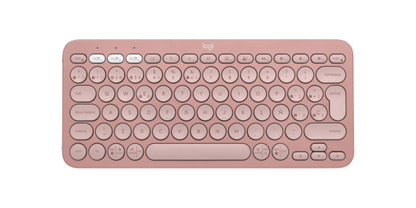 Logitech Pebble Keys 2 K380s Teclado - Inalámbrico Conectividad - USB Interfaz - Español - Rosa - Bluetooth - 10m - de Escritorio, Buscar, Atrás, Emoji, Screen Snipping, Dictado, Multimedia Tecla(s)